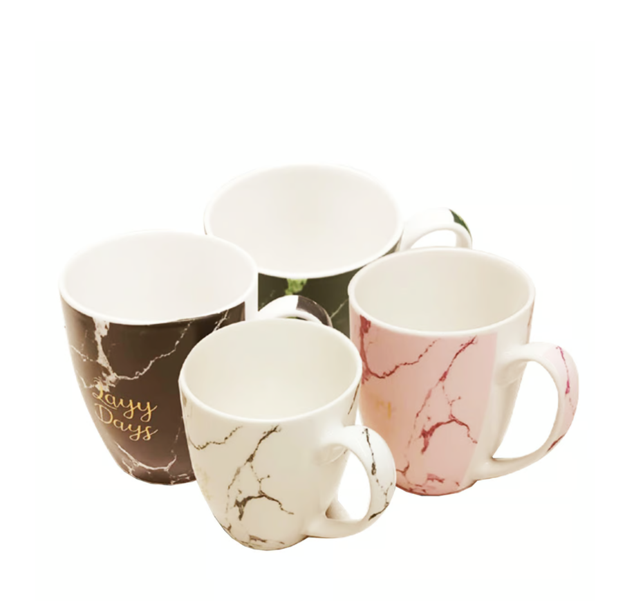 Mountain Ceramic Mug 4pcs Set 350 ml Assorted