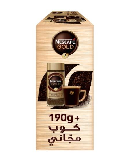 Nescafe Gold Instant Coffee 190 g + Free Mug