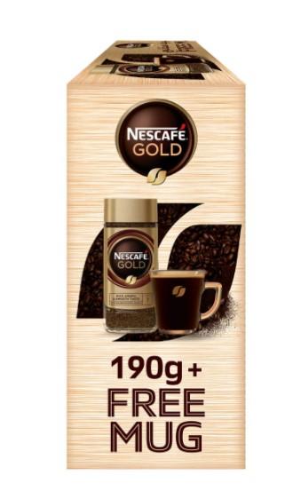 Nescafe Gold Instant Coffee 190 g + Free Mug
