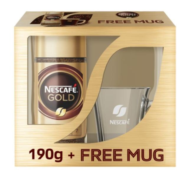 Nescafe Gold Instant Coffee 190 g + Free Mug
