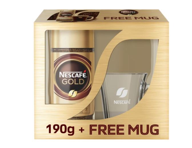 Nescafe Gold Instant Coffee 190 g + Free Mug