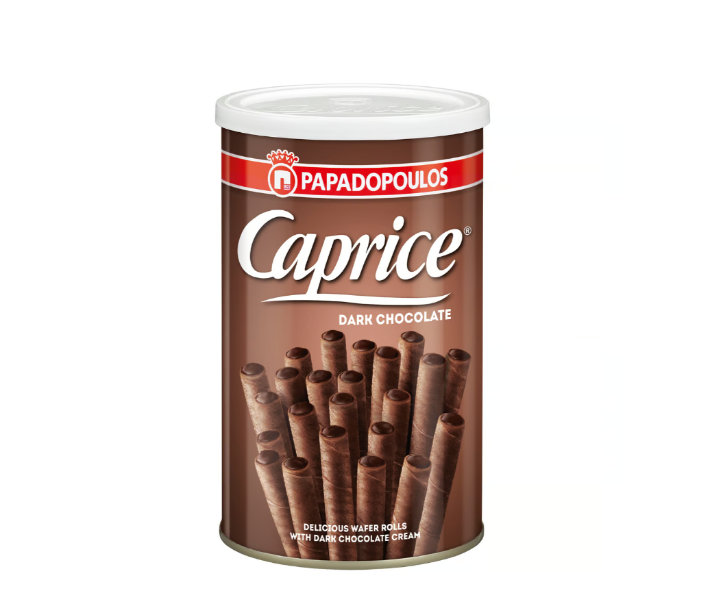 Papadopoulos Caprice Wafer Rolls with Dark Chocolate Cream 250 g