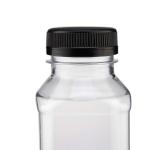 Plastic Square Bottle with Black Cap