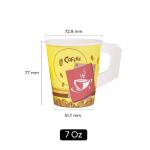1000 Pieces 7 Oz Printed Single Wall Paper Cups with Handle