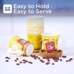 1000 Pieces 7 Oz Printed Single Wall Paper Cups with Handle