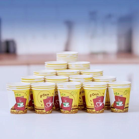 1000 Pieces 7 Oz Printed Single Wall Paper Cups with Handle