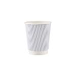 500 Pieces 8 Oz White Ripple Cup