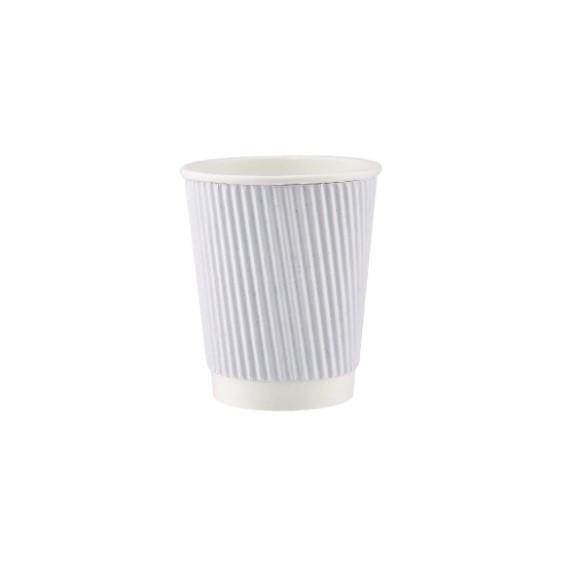 500 Pieces 8 Oz White Ripple Cup