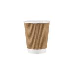 500 Pieces Kraft Ripple Paper Cups