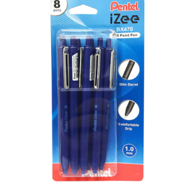 Ballpoint Pen Ret. Izee Med 1.0mm Bl=8pc