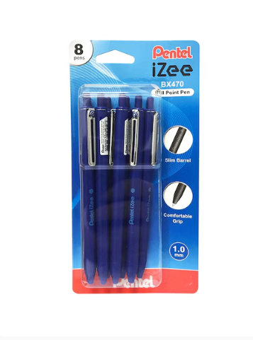 Ballpoint Pen Ret. Izee Med 1.0mm Bl=8pc