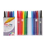 Color Pens Fibre Tip Set=12Col