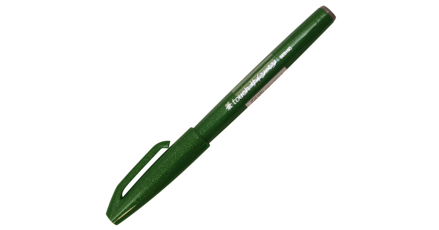Sign Pen Brush Tip 0.5-2mm GN BX=10