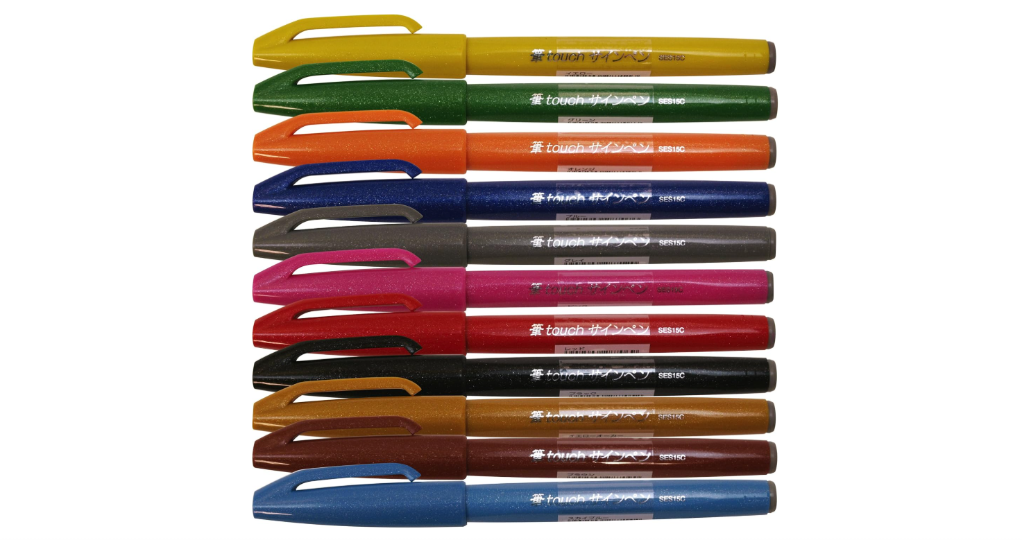 Sign Pen Brush Tip 0.5-2mm Turq GN BX=10