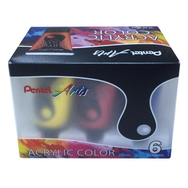 Acrylic Col 28 ml Set=6 Cols