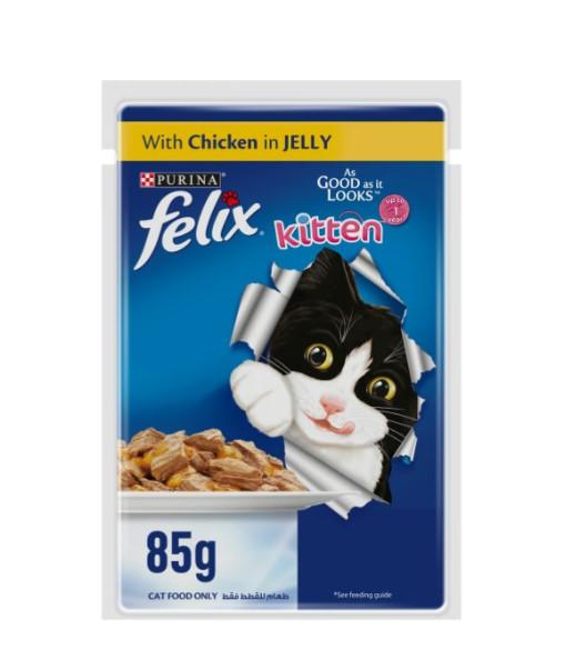 Purina Felix Kitten With Chicken In Jelly Up to 1 Year 85 g