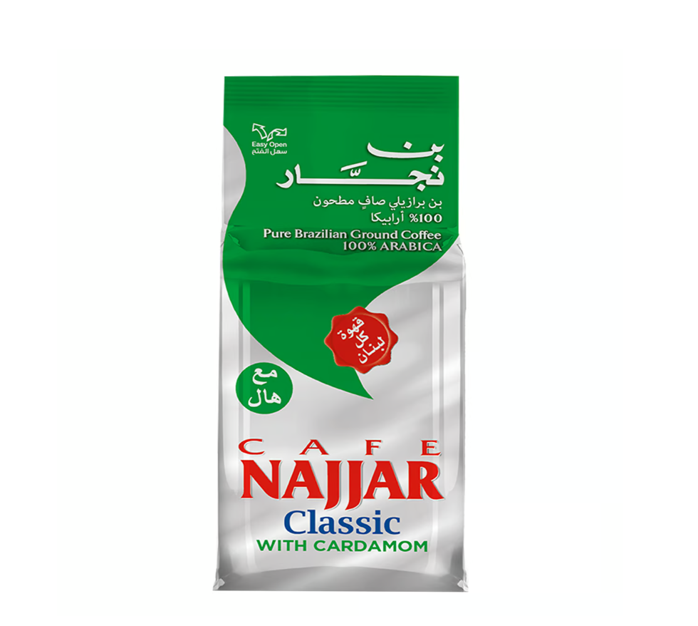 Cafe Najjar Classic Pure Brazilian Ground Coffee With Cardamom 200 g