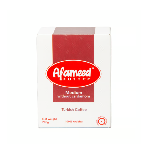 Al Ameed Turkish Coffee Medium Without Cardamom 200 g