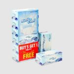 Soft N Cool Facial Tissue 200 Pulls X 2 Ply 5 Boxes + 150 Pull X 2 Ply 1 Box