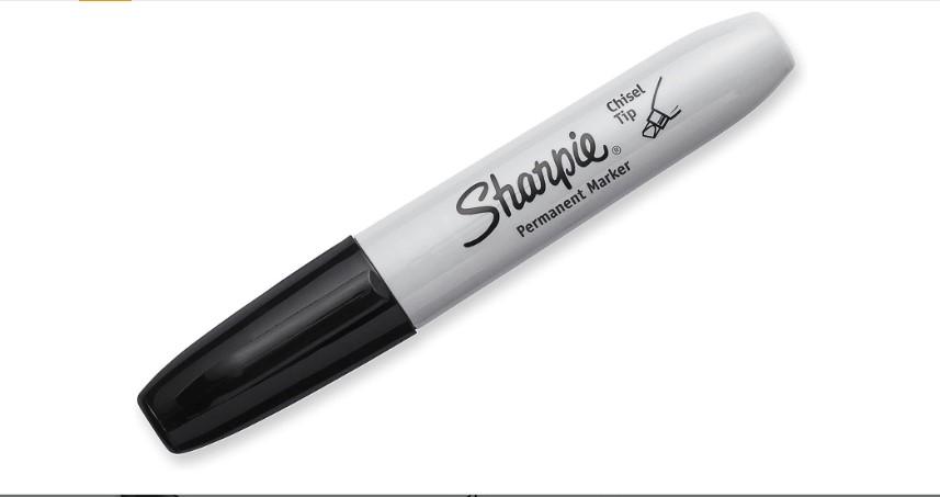 Sharpie P.Marker Chisel BK Pac=5pcs
