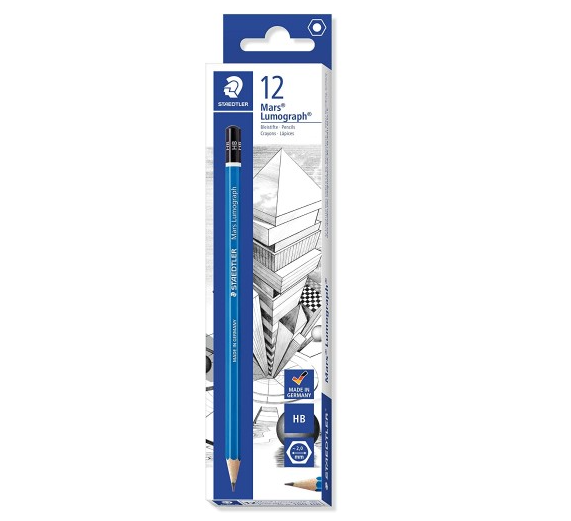 Mars Lumograph Pencil 100B-HB BX 12Pc