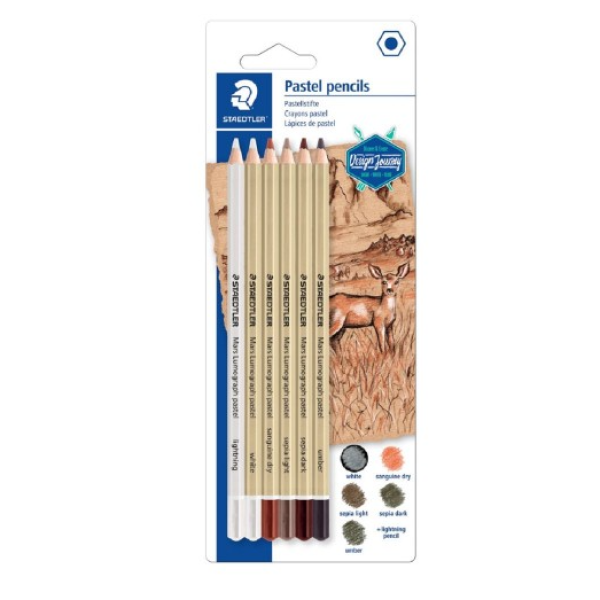 Mars Lumograph Pencil Pasetel Bls 6col