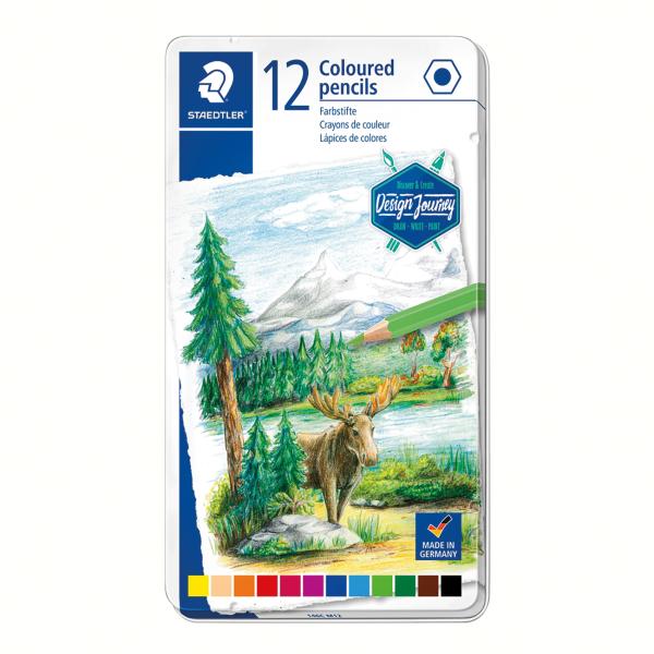 Coloured pencil Metal Box 12col