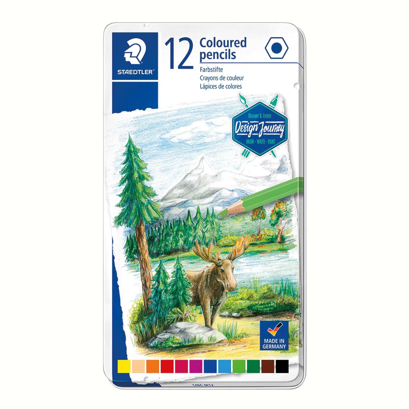 Coloured pencil Metal Box 12col