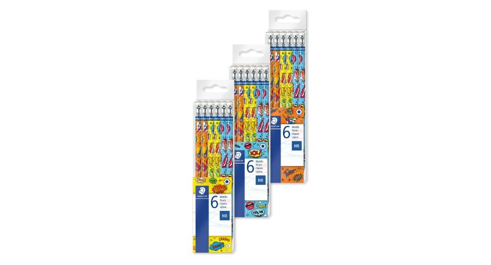Graphite Pencils Comic Bls 6pcs