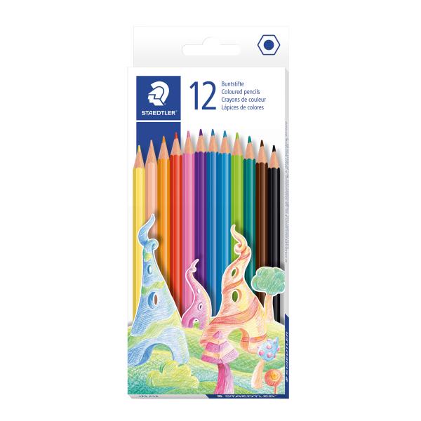 Coloured pencil hexagonal 12pc