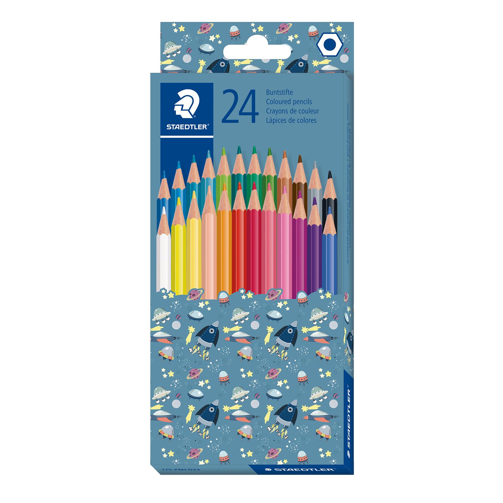 Coloured pencil 24pc Pattern Mix