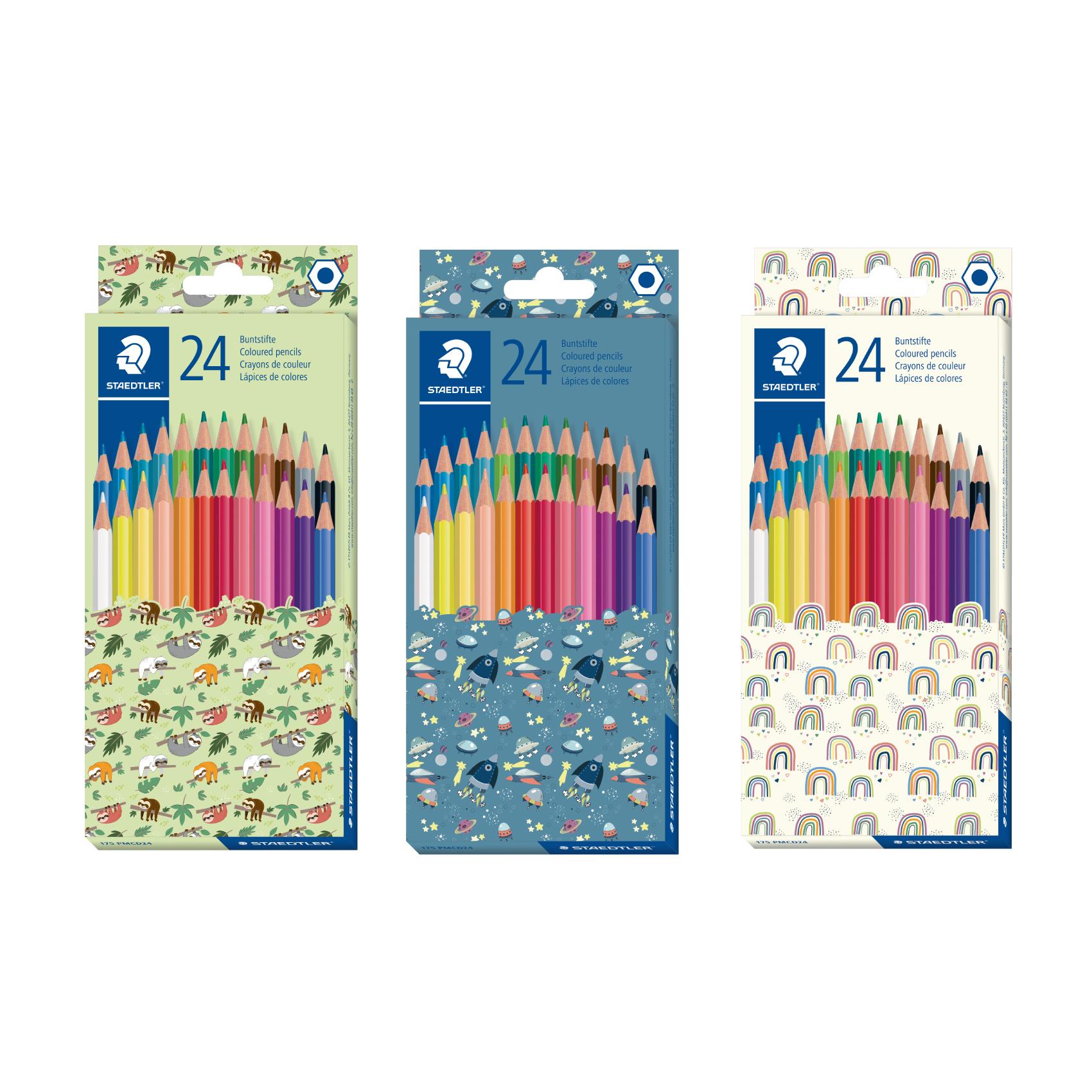 Coloured pencil 24pc Pattern Mix