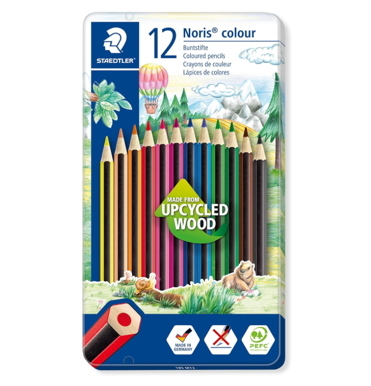 Noris Coloured Pencils Metal Set=12col.