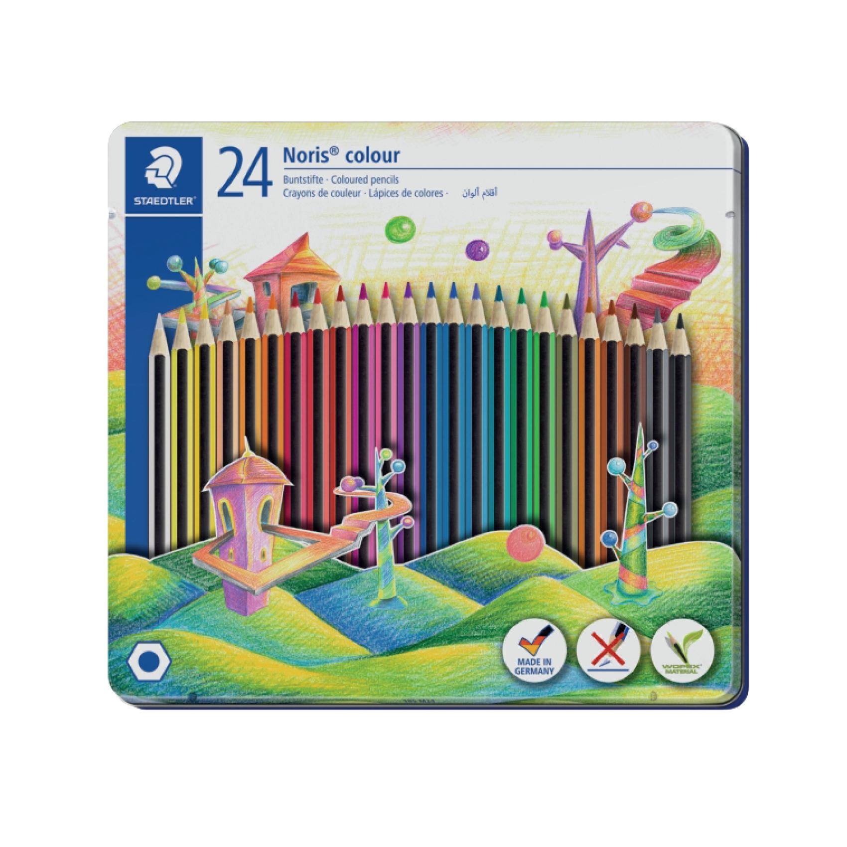 Noris Coloured Pencils Metal Set=24col.
