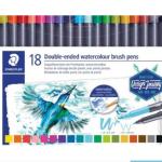 Marsgraphic 2 tips brush pen Set=18col