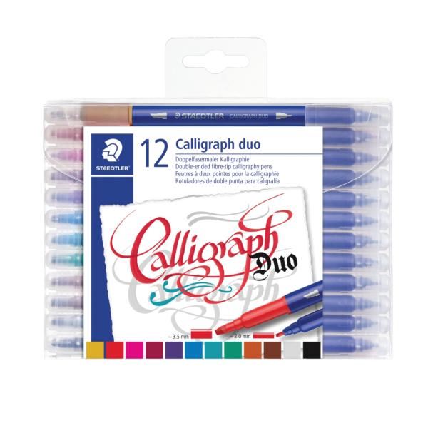 Calligraphy Pen Double end Set=12col