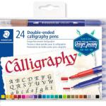 Calligraphy Pen Double end Set=24col