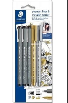 Pigment liner St=3 BK+1 GD+1 SR
