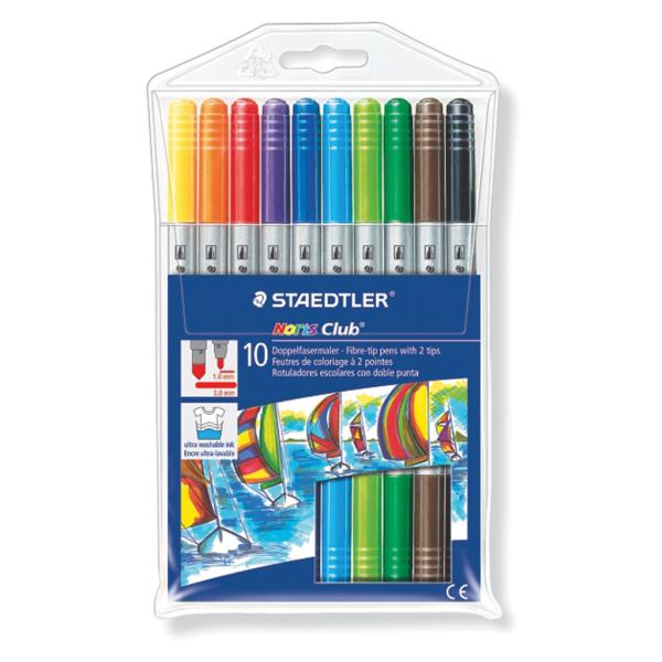 Fibre tip pens with 2 tips