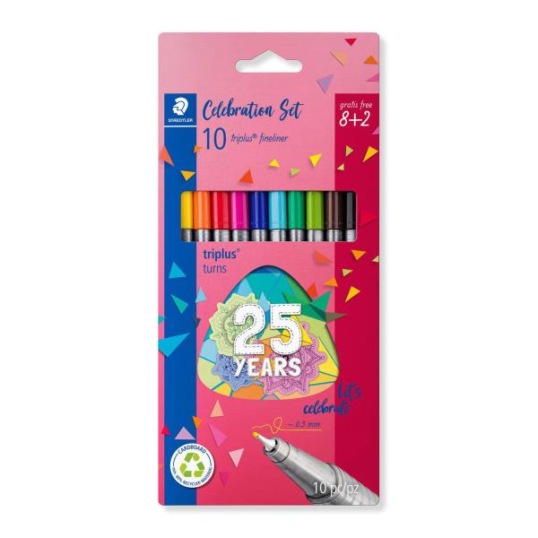 Triplus Fineliner Annv 8+2 Bls=10Col.
