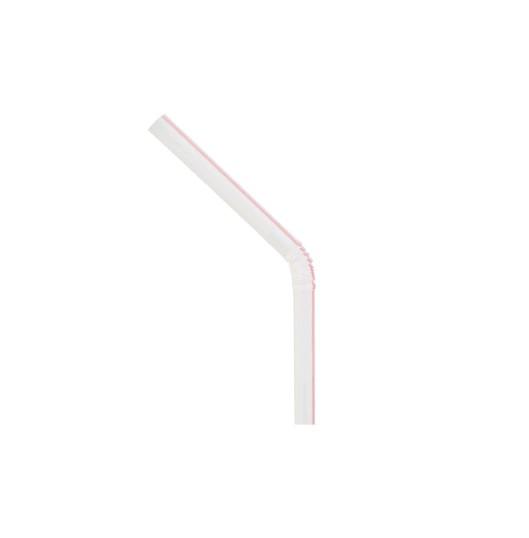 6mm Plastic Flexible Straw Wrapped | 250 Pieces x 40 Packets