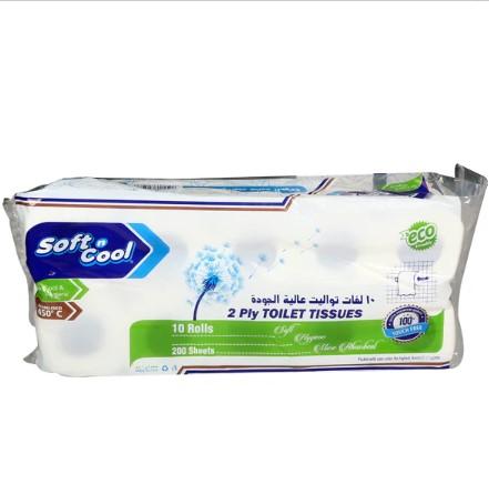 Soft N Cool Toilet Tissues Rolls 2 Ply 200 Sheets 10 Roll X 10 Packets