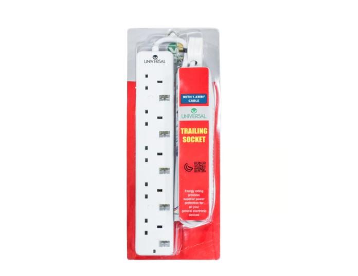 Universal 5 Way Extension Trailing Socket, 5m, 9950