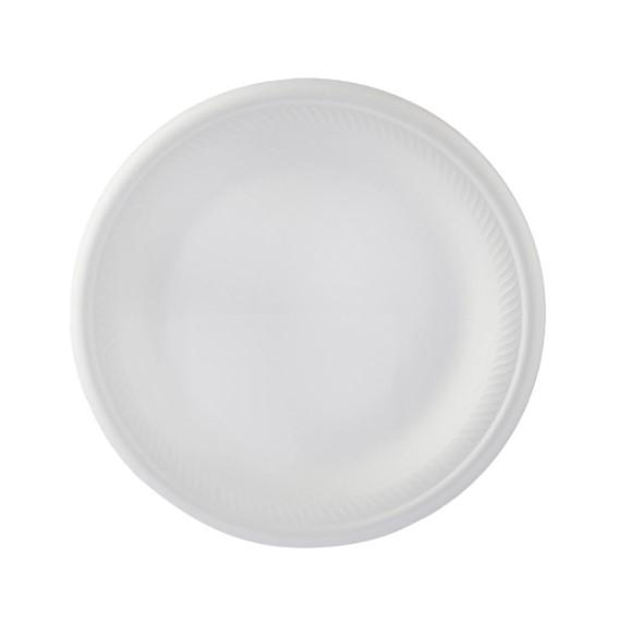 White Round Foam Plate